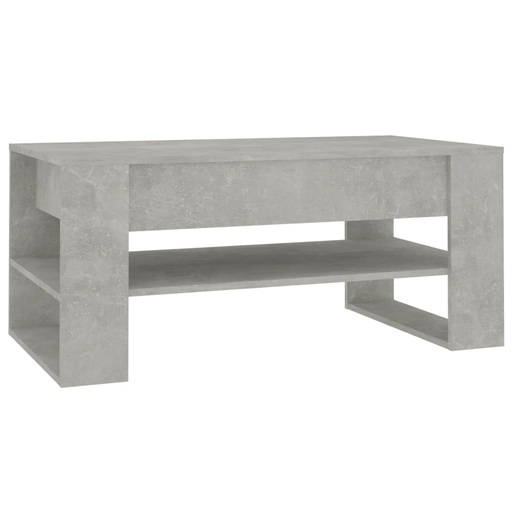 Salontafel 102x55x45 cm bewerkt hout betongrijs is nu te koop bij PeponiXL, paradijselijk wonen!