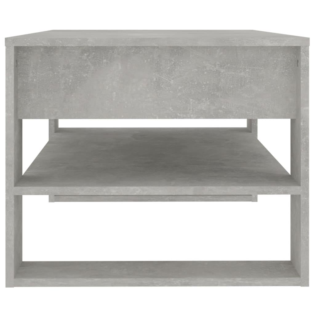 Salontafel 102x55x45 cm bewerkt hout betongrijs is nu te koop bij PeponiXL, paradijselijk wonen!