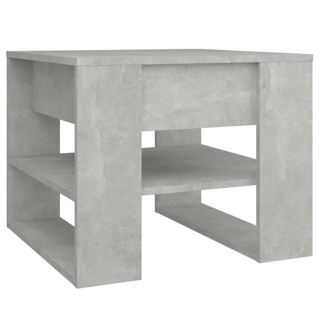 Salontafel 55,5x55x45 cm bewerkt hout betongrijs is nu te koop bij PeponiXL, paradijselijk wonen!