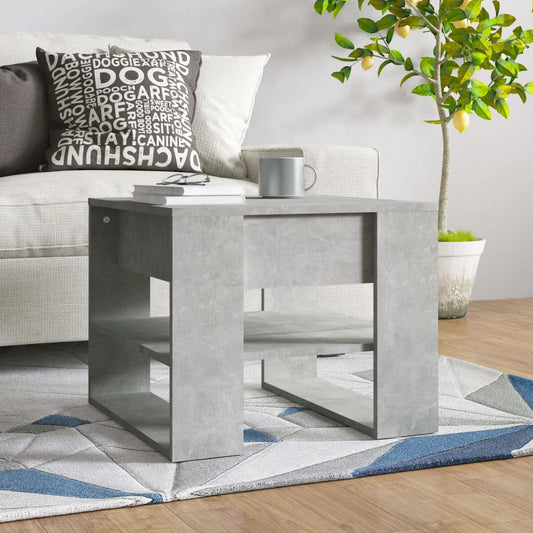 Salontafel 55,5x55x45 cm bewerkt hout betongrijs is nu te koop bij PeponiXL, paradijselijk wonen!