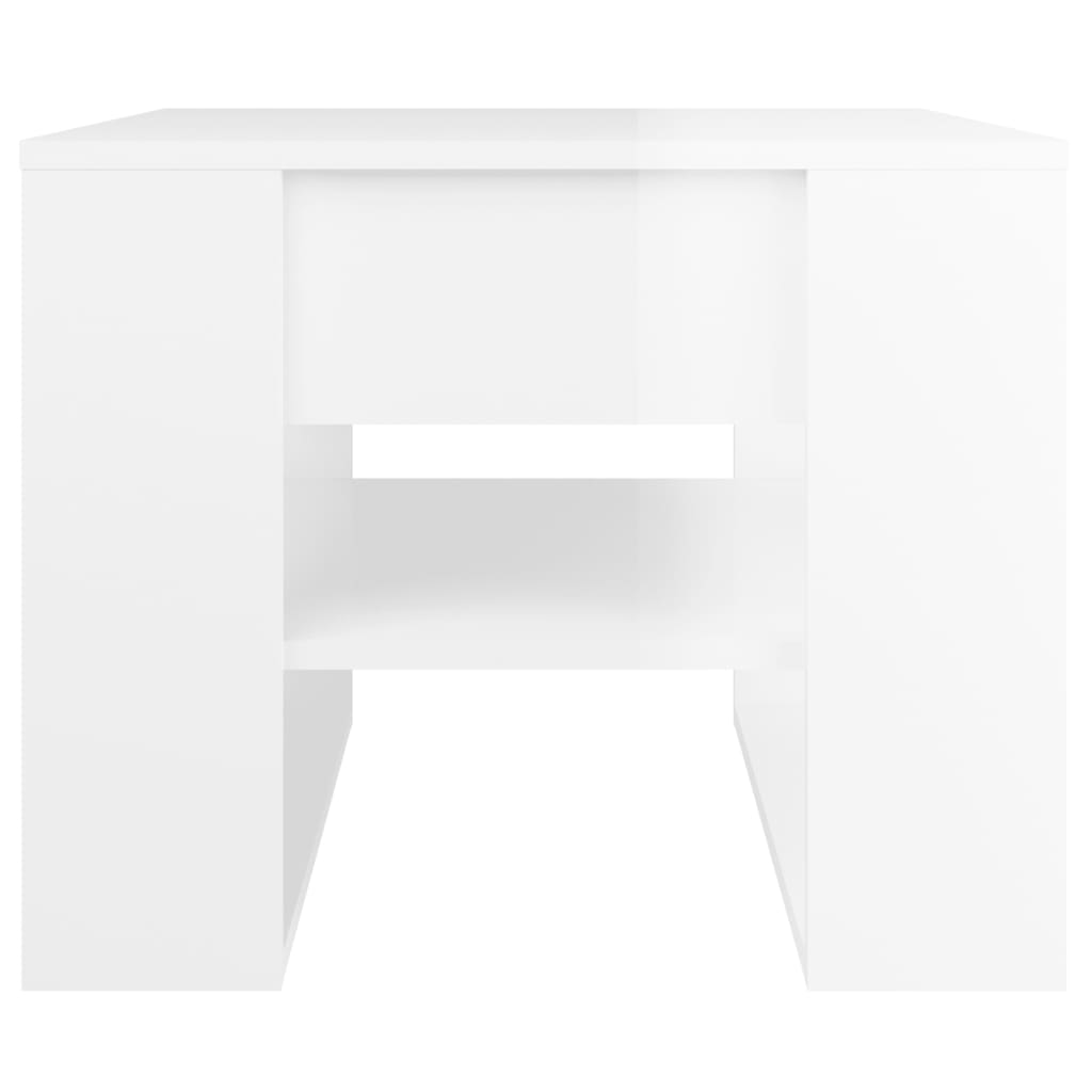 Salontafel 55,5x55x45 cm bewerkt hout hoogglans wit is nu te koop bij PeponiXL, paradijselijk wonen!