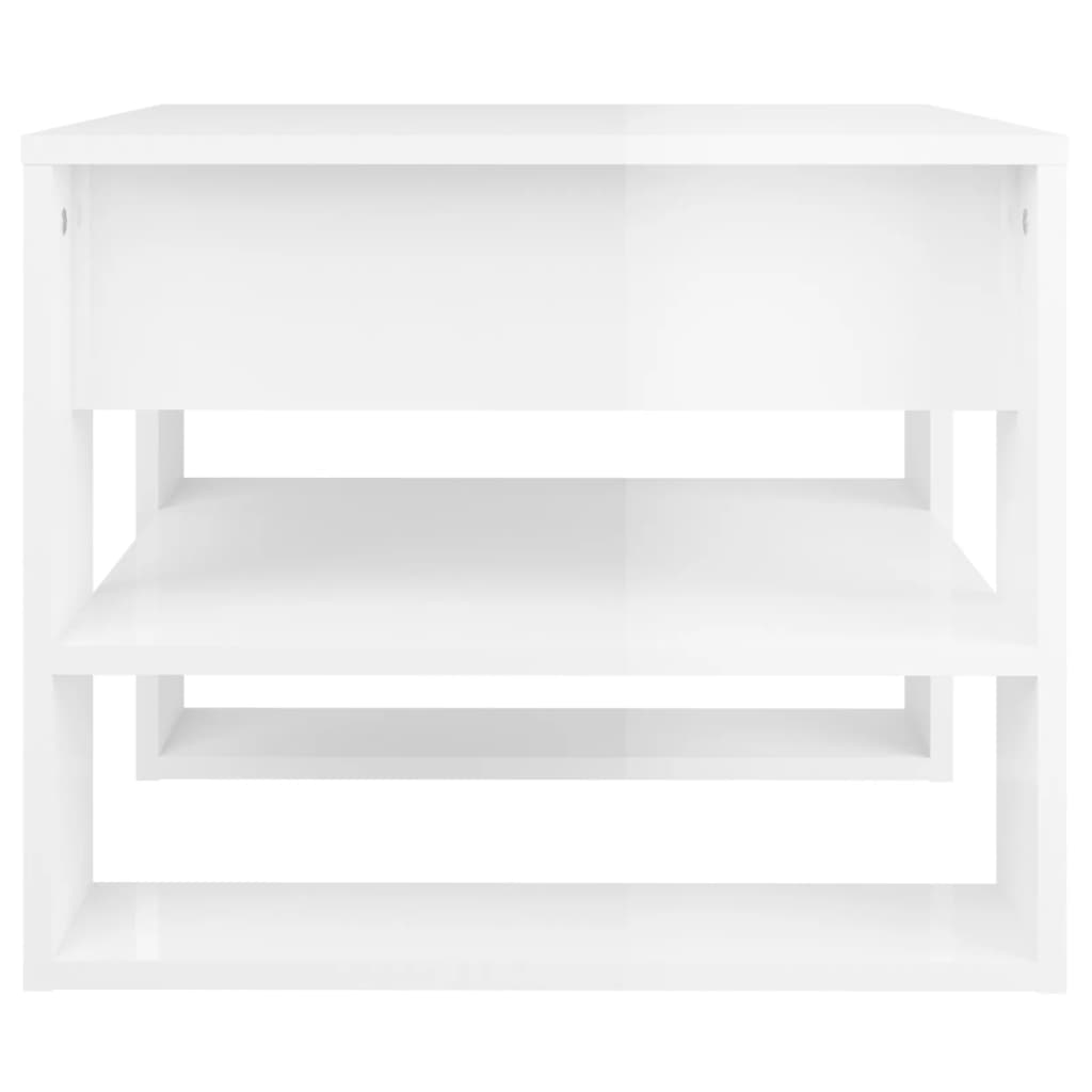 Salontafel 55,5x55x45 cm bewerkt hout hoogglans wit is nu te koop bij PeponiXL, paradijselijk wonen!