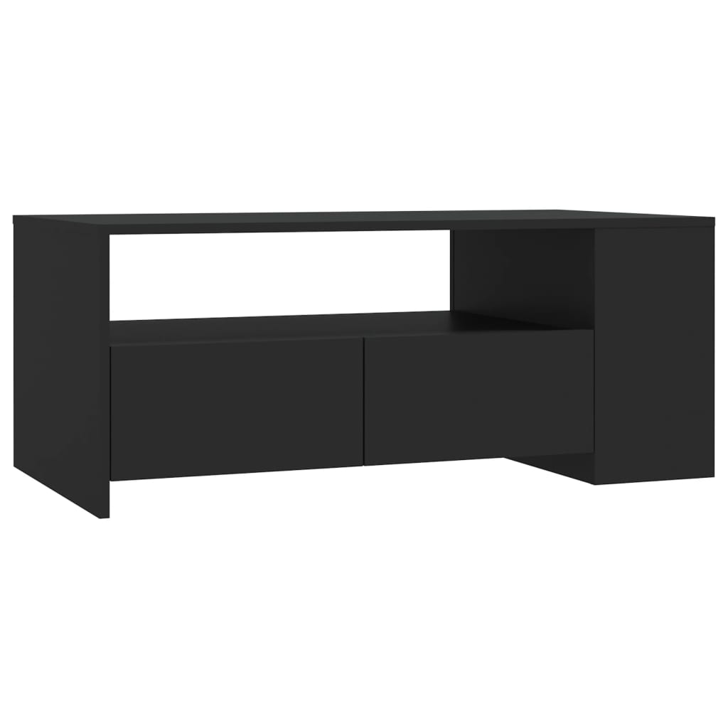 Salontafel 102x50x45 cm bewerkt hout zwart is nu te koop bij PeponiXL, paradijselijk wonen!