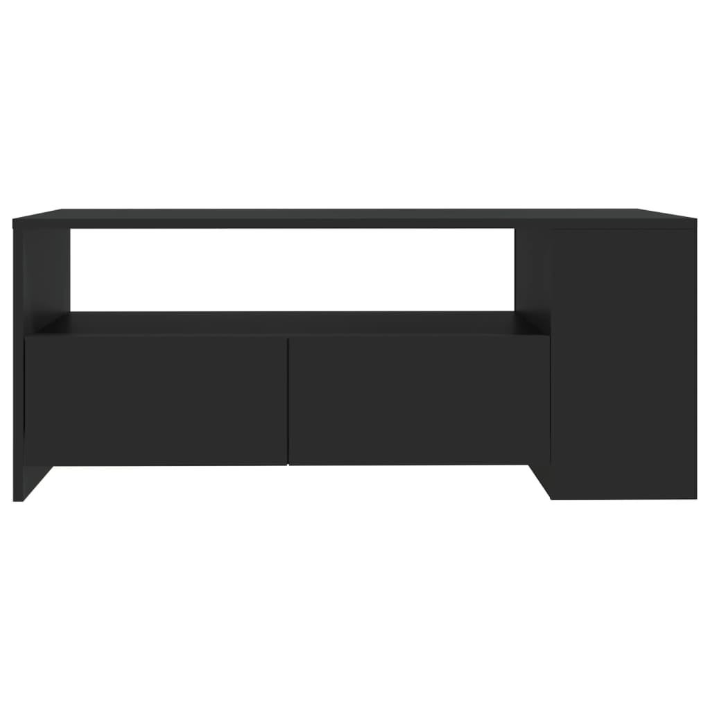 Salontafel 102x50x45 cm bewerkt hout zwart is nu te koop bij PeponiXL, paradijselijk wonen!
