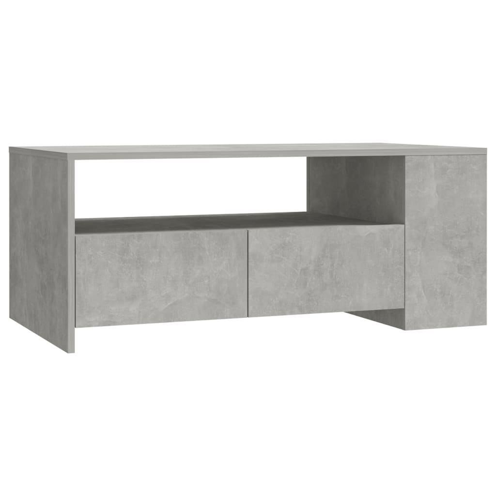 Salontafel 102x55x42 cm bewerkt hout betongrijs is nu te koop bij PeponiXL, paradijselijk wonen!