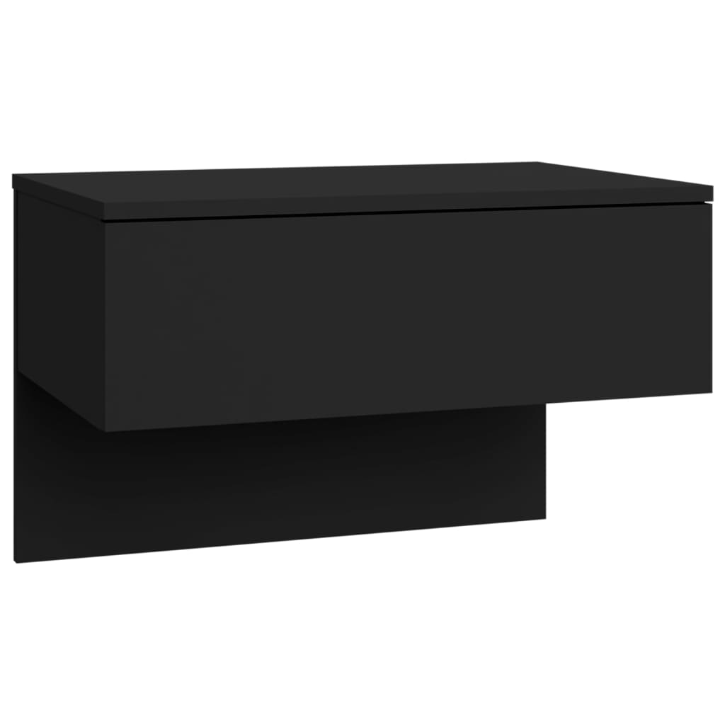 Nachtkastjes 2 st wandgemonteerd zwart is nu te koop bij PeponiXL, paradijselijk wonen!