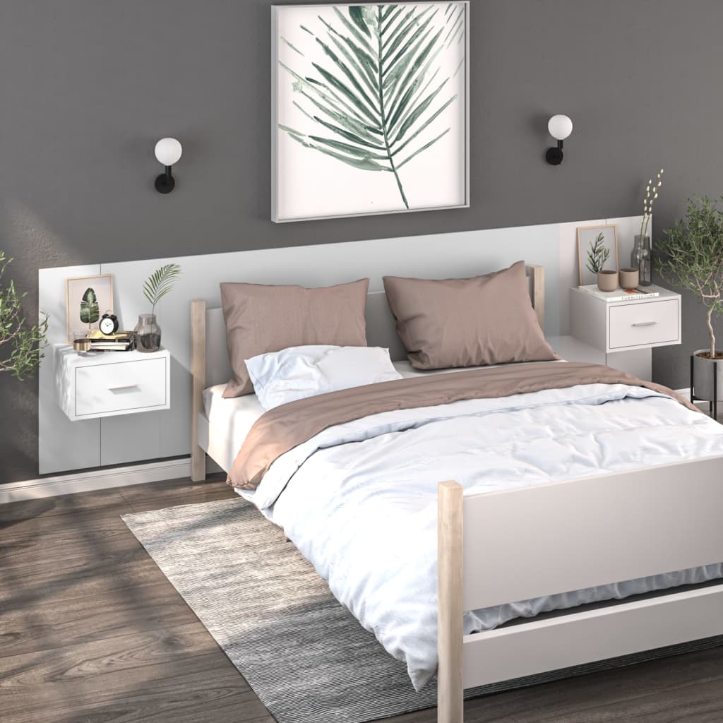 Nachtkastje wandgemonteerd wit is nu te koop bij PeponiXL, paradijselijk wonen!