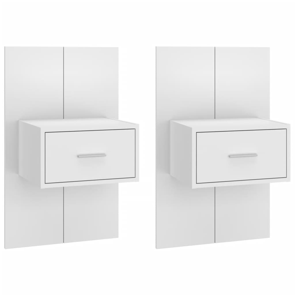 Nachtkastjes 2 st wandgemonteerd wit is nu te koop bij PeponiXL, paradijselijk wonen!