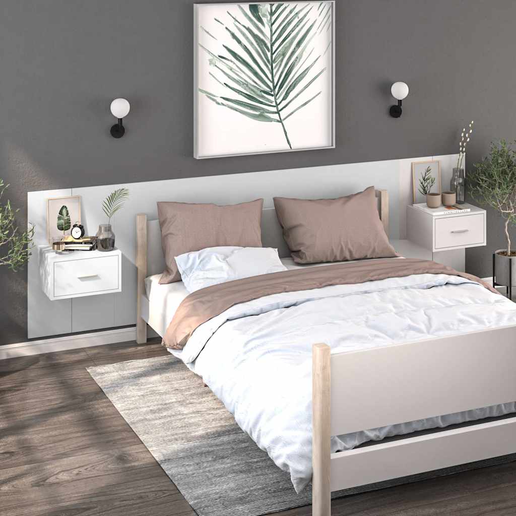 Nachtkastjes 2 st wandgemonteerd wit is nu te koop bij PeponiXL, paradijselijk wonen!