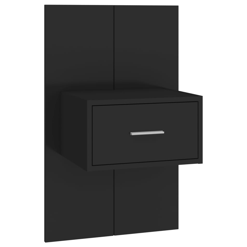 Nachtkastjes 2 st wandgemonteerd zwart is nu te koop bij PeponiXL, paradijselijk wonen!