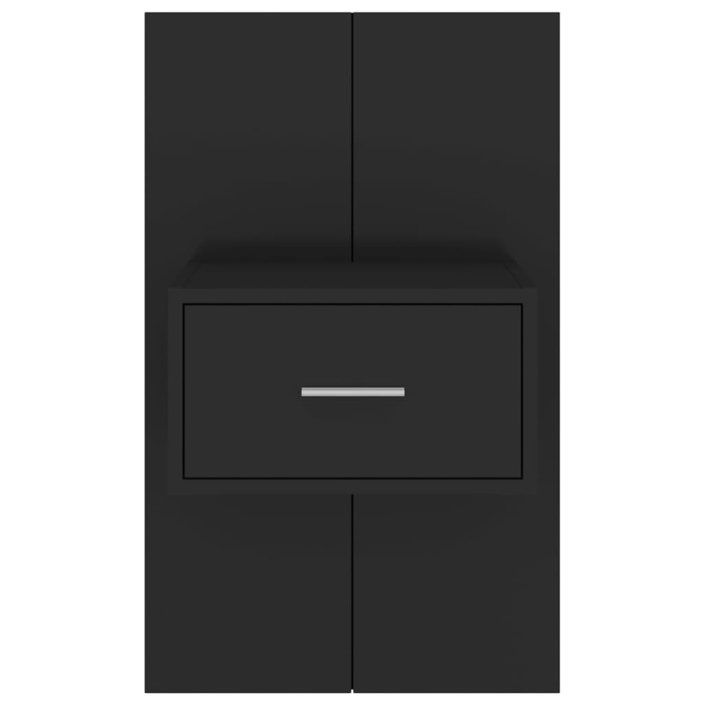 Nachtkastjes 2 st wandgemonteerd zwart is nu te koop bij PeponiXL, paradijselijk wonen!