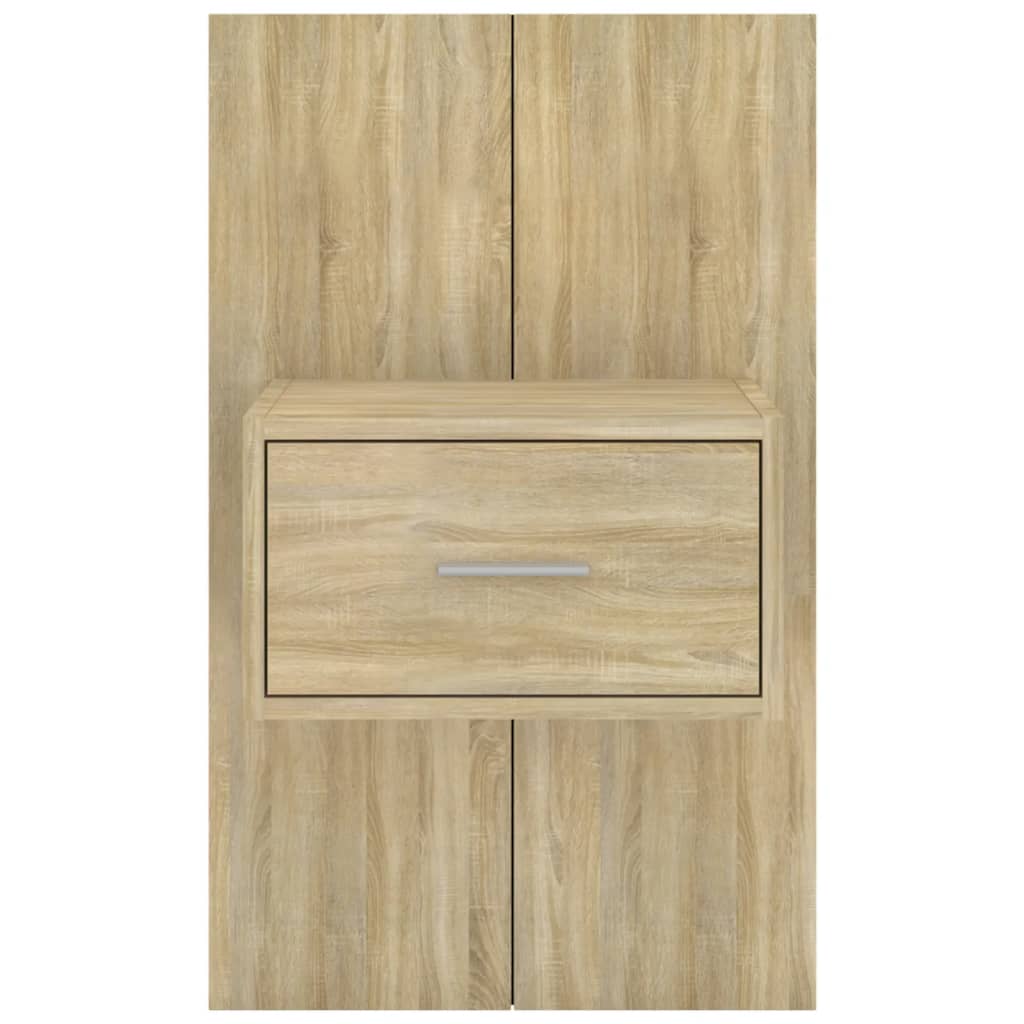 Nachtkastjes 2 st wandgemonteerd sonoma eikenkleurig is nu te koop bij PeponiXL, paradijselijk wonen!