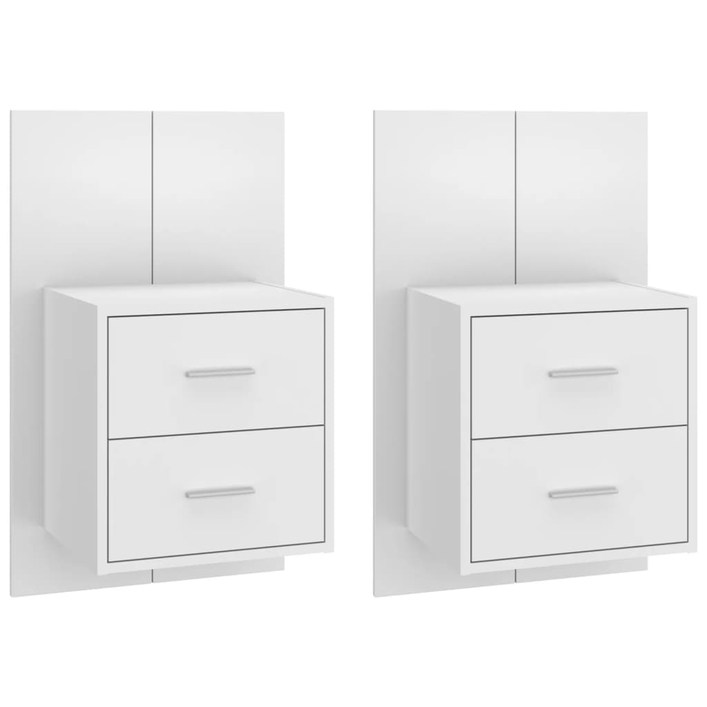 Nachtkastjes 2 st wandgemonteerd hoogglans wit is nu te koop bij PeponiXL, paradijselijk wonen!