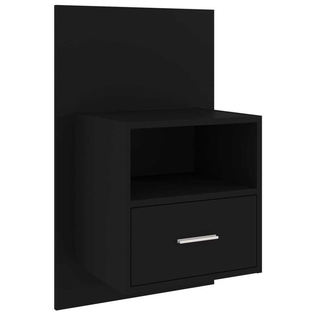 Nachtkastje wandgemonteerd zwart is nu te koop bij PeponiXL, paradijselijk wonen!