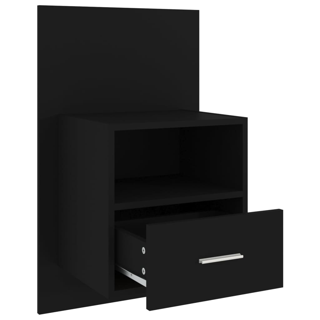 Nachtkastje wandgemonteerd zwart is nu te koop bij PeponiXL, paradijselijk wonen!