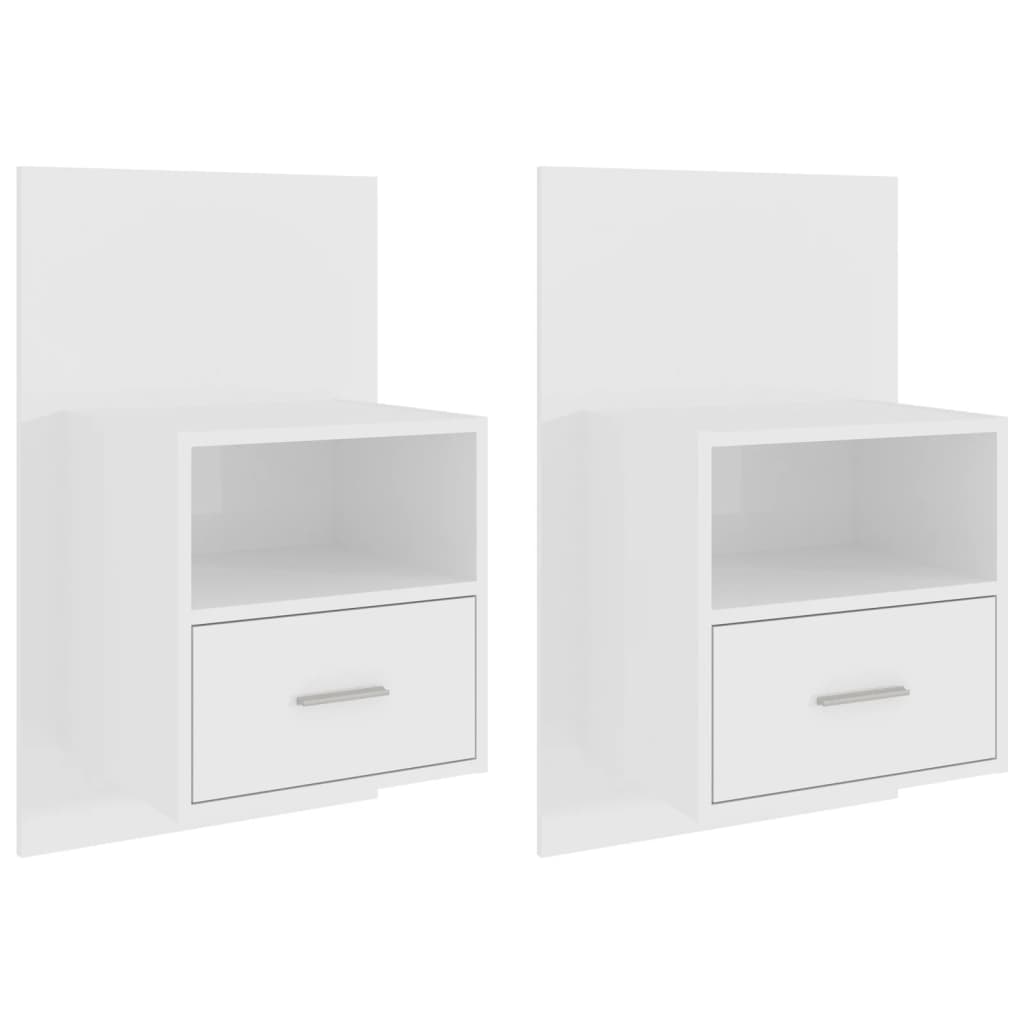 Nachtkastjes 2 st wandgemonteerd hoogglans wit is nu te koop bij PeponiXL, paradijselijk wonen!