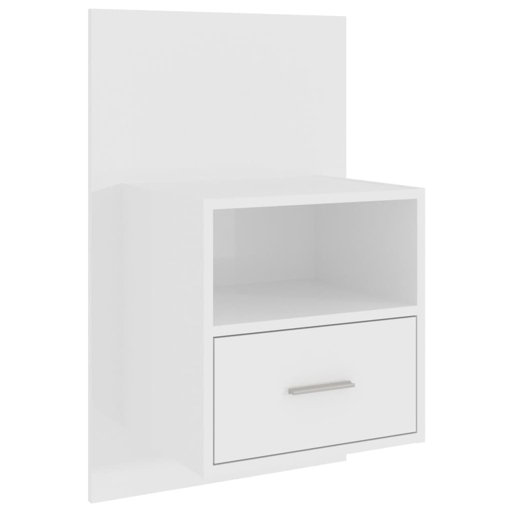 Nachtkastjes 2 st wandgemonteerd hoogglans wit is nu te koop bij PeponiXL, paradijselijk wonen!