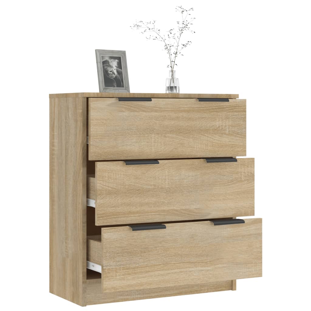 Dressoir 60x30x70 cm bewerkt hout sonoma eikenkleurig is nu te koop bij PeponiXL, paradijselijk wonen!