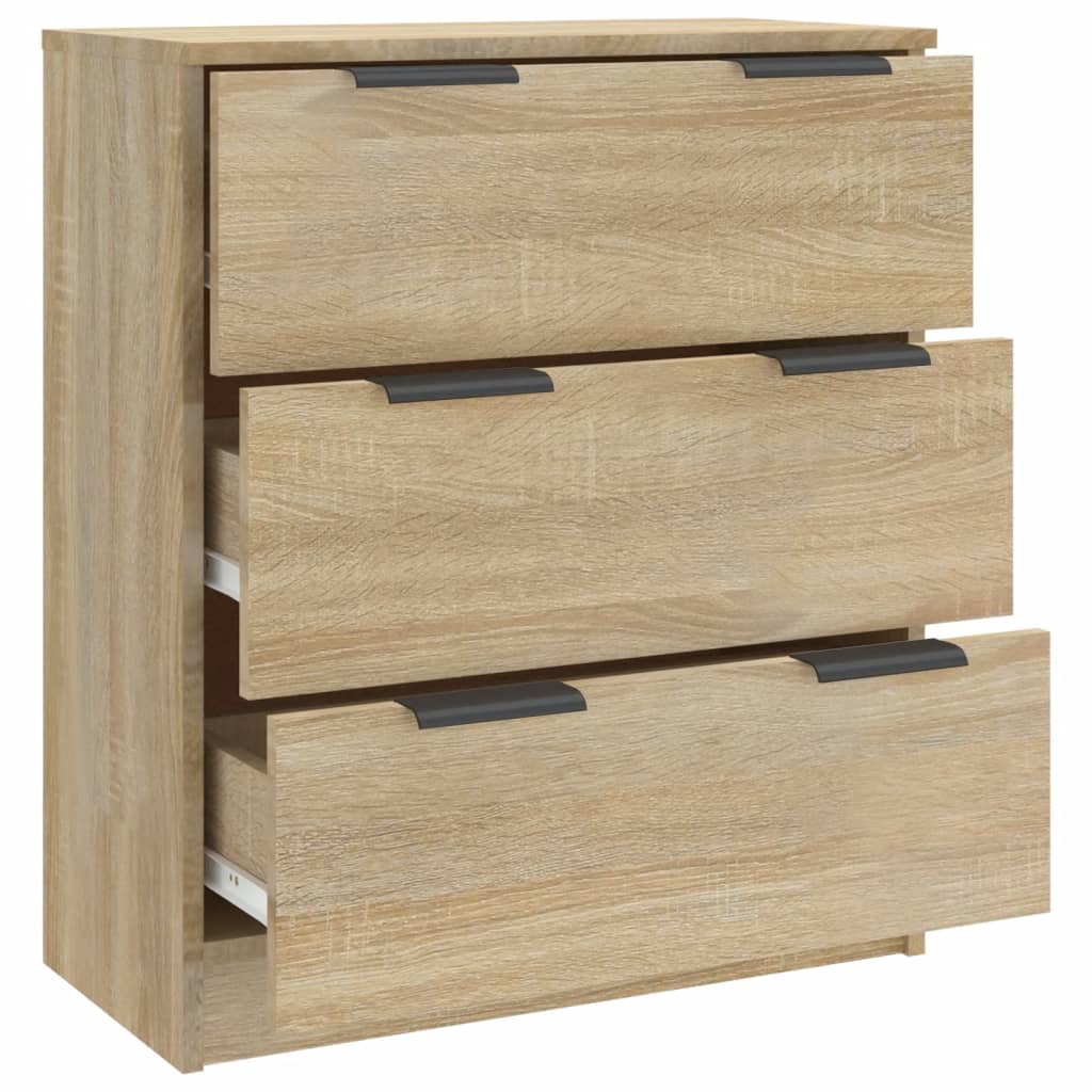 Dressoir 60x30x70 cm bewerkt hout sonoma eikenkleurig is nu te koop bij PeponiXL, paradijselijk wonen!