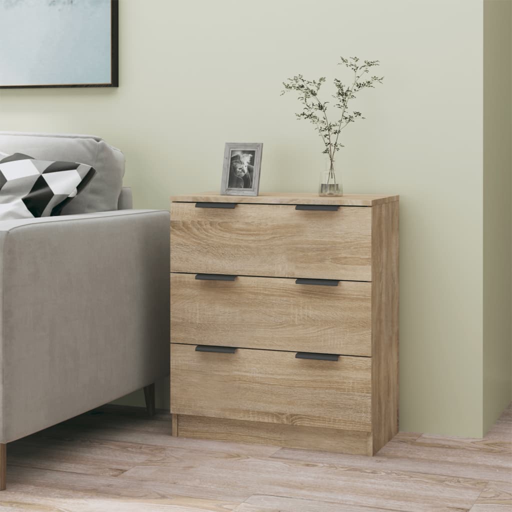 Dressoir 60x30x70 cm bewerkt hout sonoma eikenkleurig is nu te koop bij PeponiXL, paradijselijk wonen!