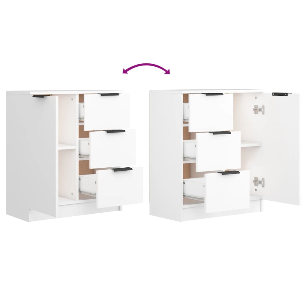 Dressoir 60x30x70 cm bewerkt hout wit is nu te koop bij PeponiXL, paradijselijk wonen!