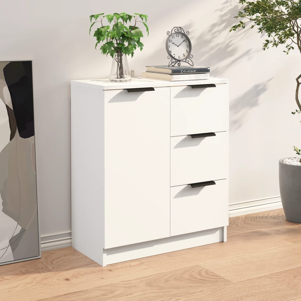 Dressoir 60x30x70 cm bewerkt hout wit is nu te koop bij PeponiXL, paradijselijk wonen!