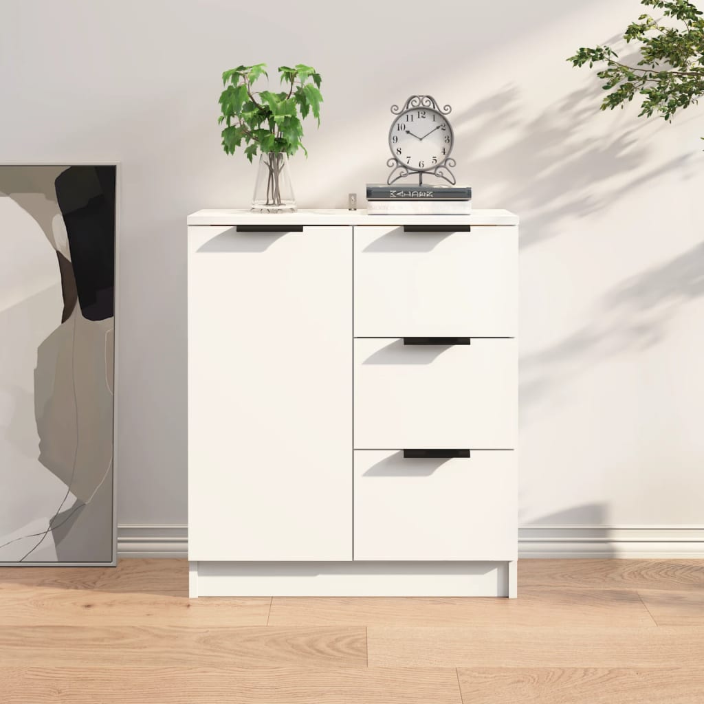 Dressoir 60x30x70 cm bewerkt hout wit is nu te koop bij PeponiXL, paradijselijk wonen!