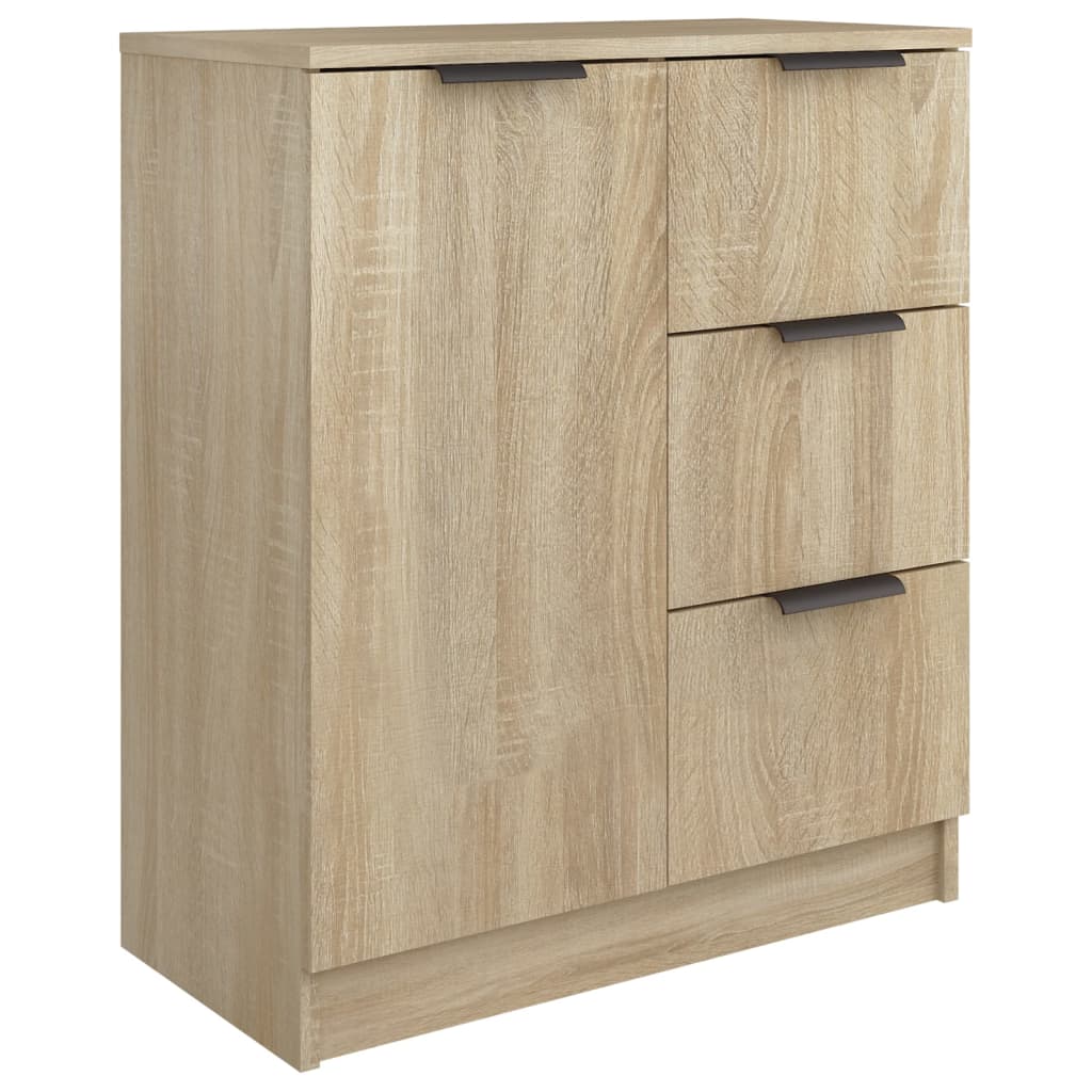 Dressoir 60x30x70 cm bewerkt hout sonoma eikenkleurig is nu te koop bij PeponiXL, paradijselijk wonen!