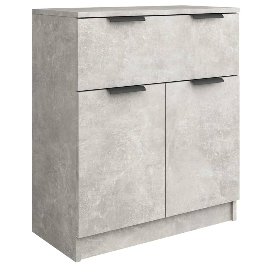 Dressoir 60x30x70 cm bewerkt hout betongrijs is nu te koop bij PeponiXL, paradijselijk wonen!