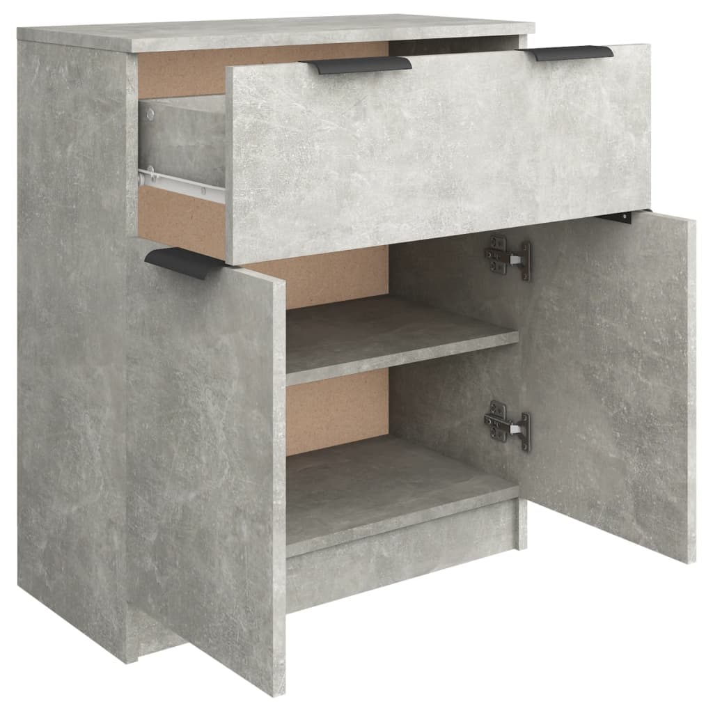 Dressoir 60x30x70 cm bewerkt hout betongrijs is nu te koop bij PeponiXL, paradijselijk wonen!