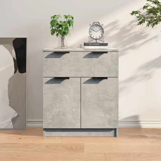 Dressoir 60x30x70 cm bewerkt hout betongrijs is nu te koop bij PeponiXL, paradijselijk wonen!