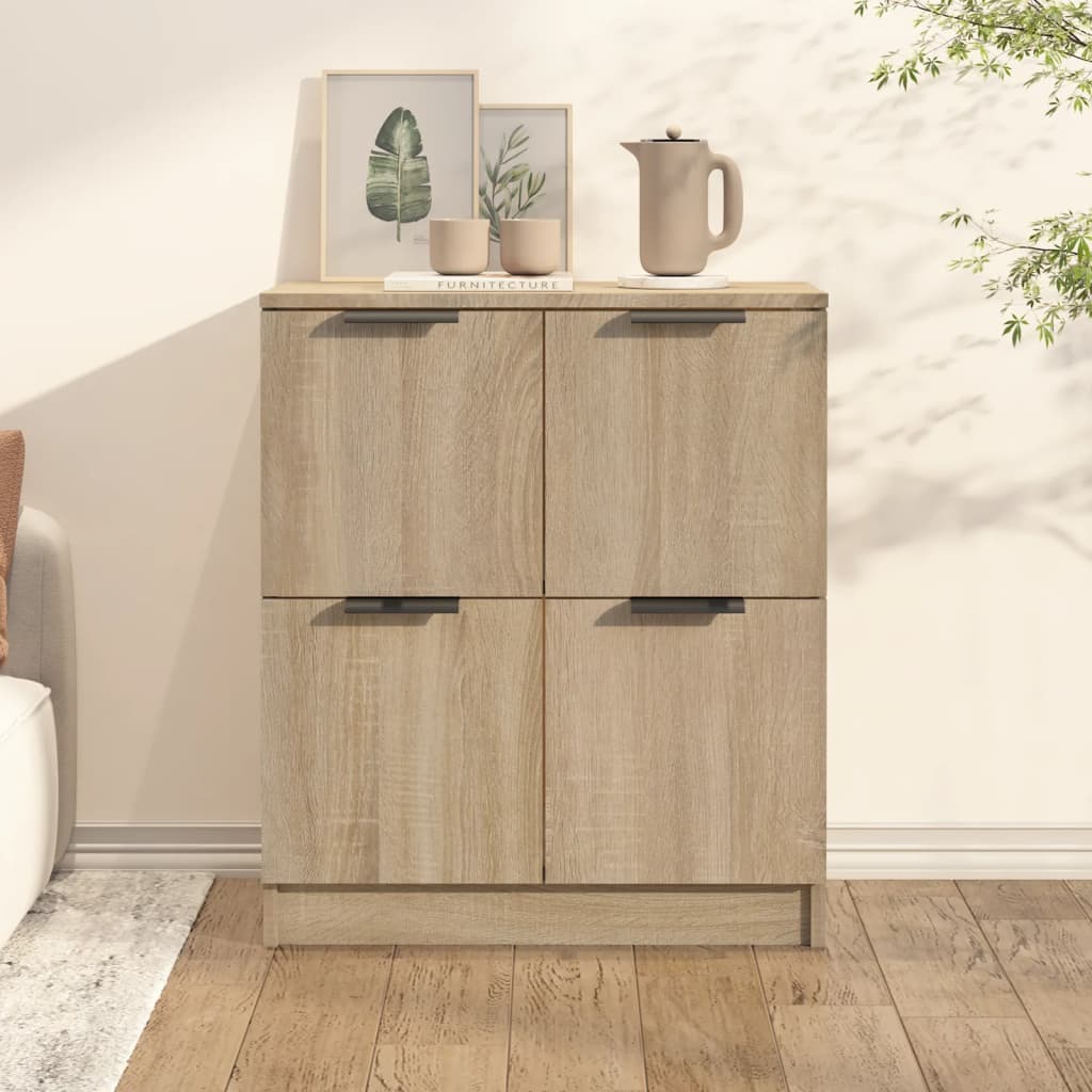 Dressoir 60x30x70 cm bewerkt hout sonoma eikenkleurig is nu te koop bij PeponiXL, paradijselijk wonen!