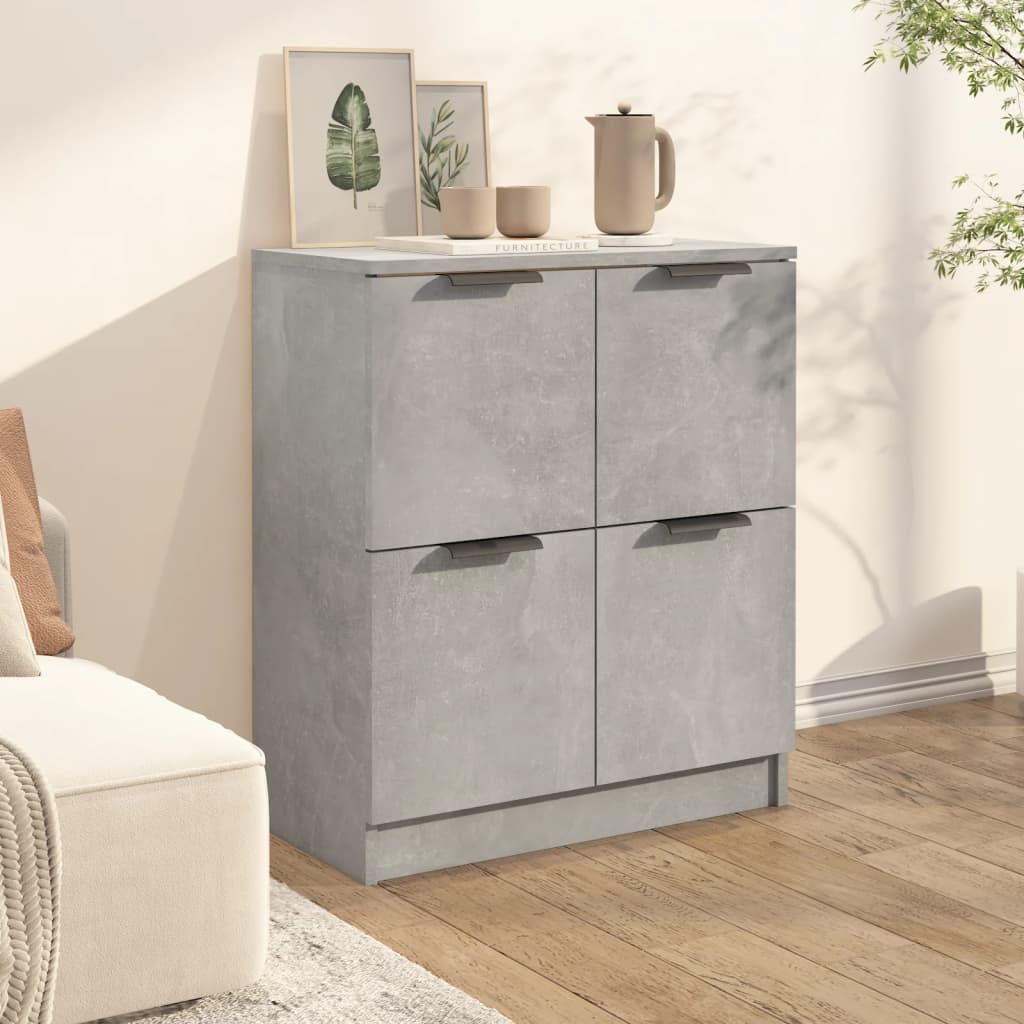 Dressoir 60x30x70 cm bewerkt hout betongrijs is nu te koop bij PeponiXL, paradijselijk wonen!