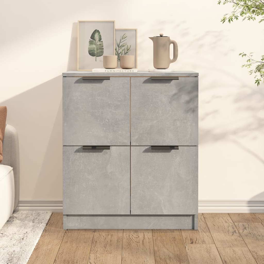 Dressoir 60x30x70 cm bewerkt hout betongrijs is nu te koop bij PeponiXL, paradijselijk wonen!