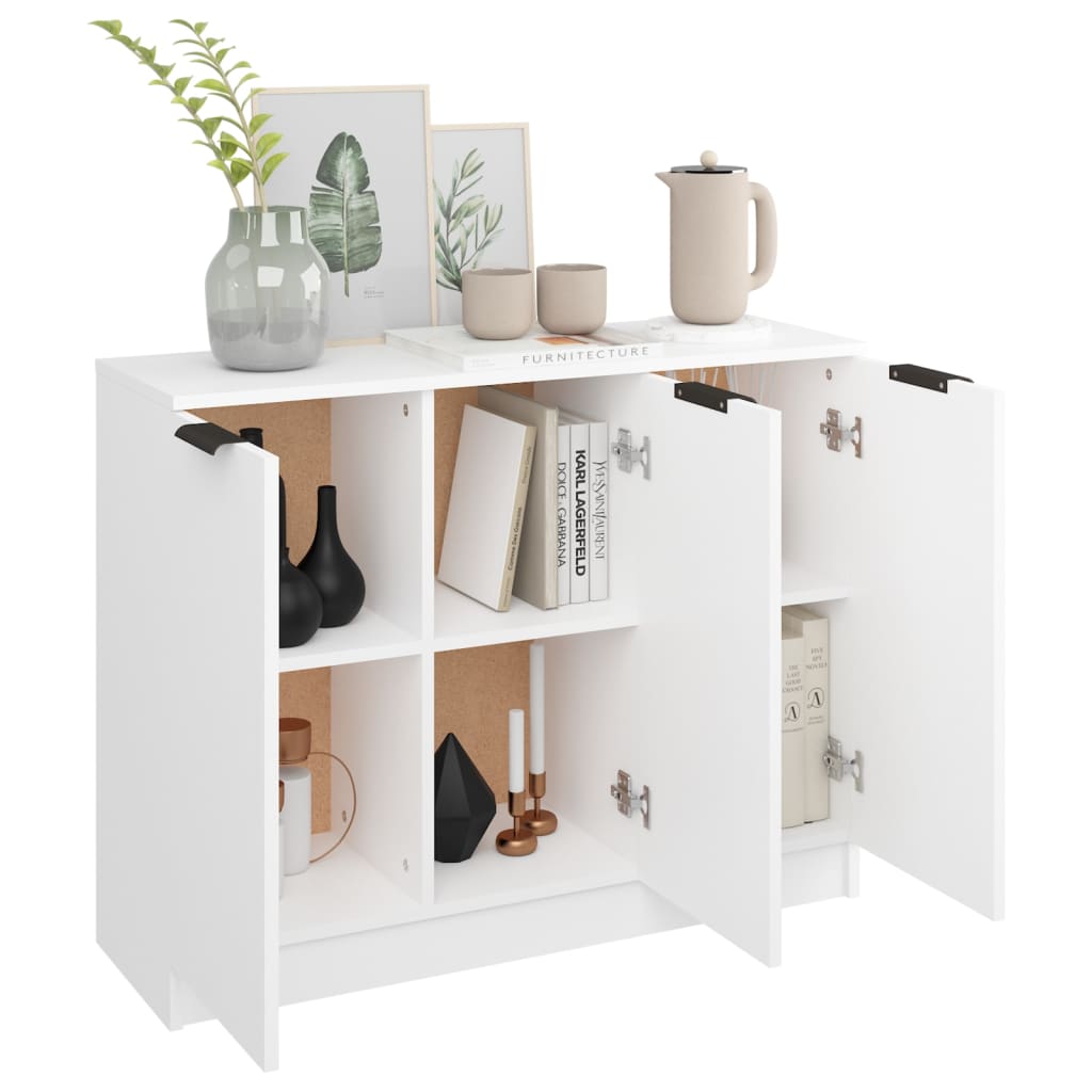 Dressoir 90,5x30x70 cm bewerkt hout wit is nu te koop bij PeponiXL, paradijselijk wonen!