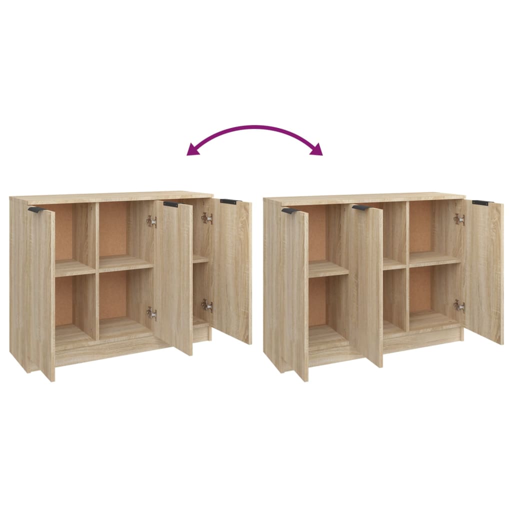 Dressoir 90,5x30x70 cm bewerkt hout sonoma eikenkleurig is nu te koop bij PeponiXL, paradijselijk wonen!