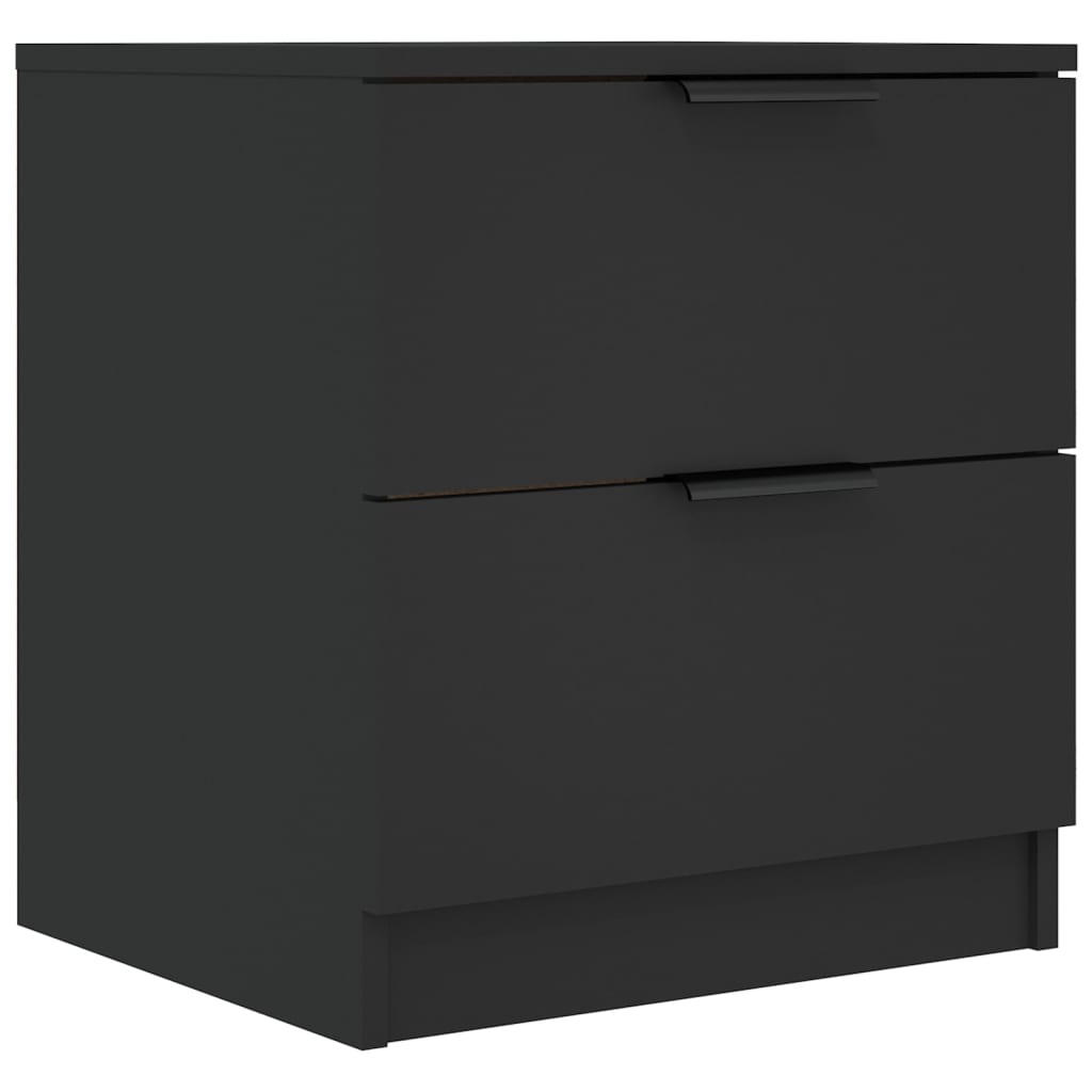 Nachtkastjes 2 st bewerkt hout zwart is nu te koop bij PeponiXL, paradijselijk wonen!