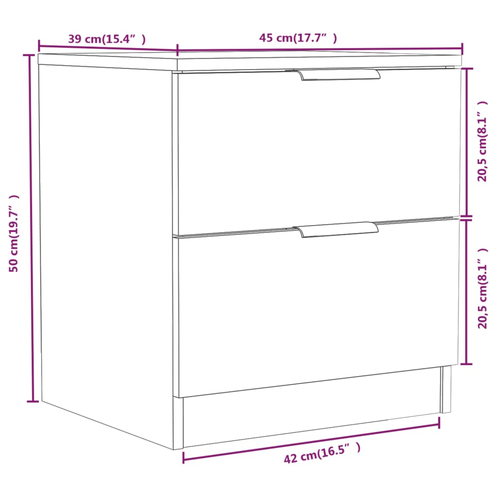 Nachtkastjes 2 st bewerkt hout zwart is nu te koop bij PeponiXL, paradijselijk wonen!