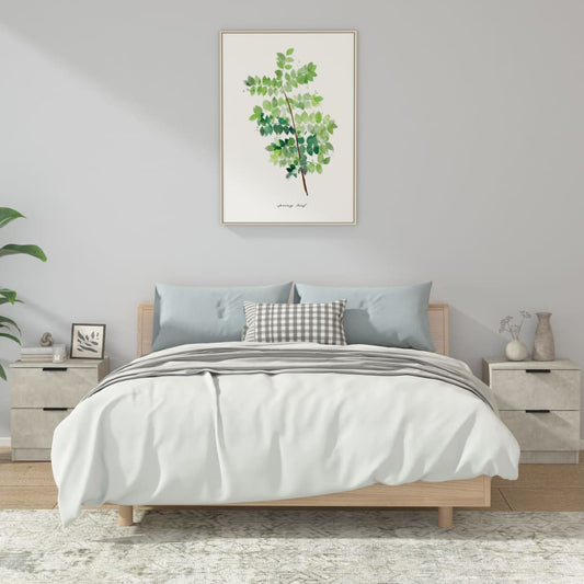 Nachtkastjes 2 st bewerkt hout betongrijs is nu te koop bij PeponiXL, paradijselijk wonen!