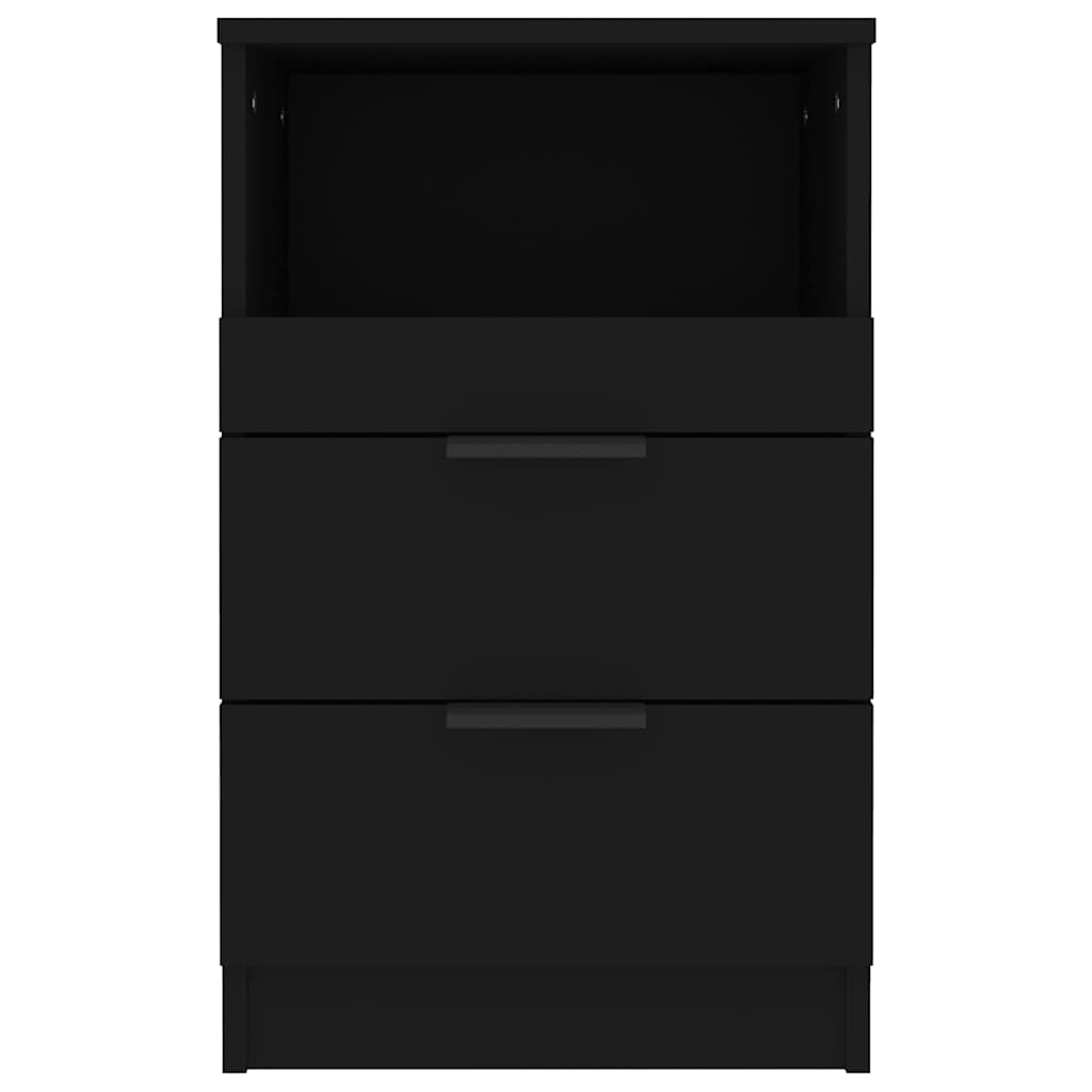 Nachtkastjes 2 st bewerkt hout zwart is nu te koop bij PeponiXL, paradijselijk wonen!
