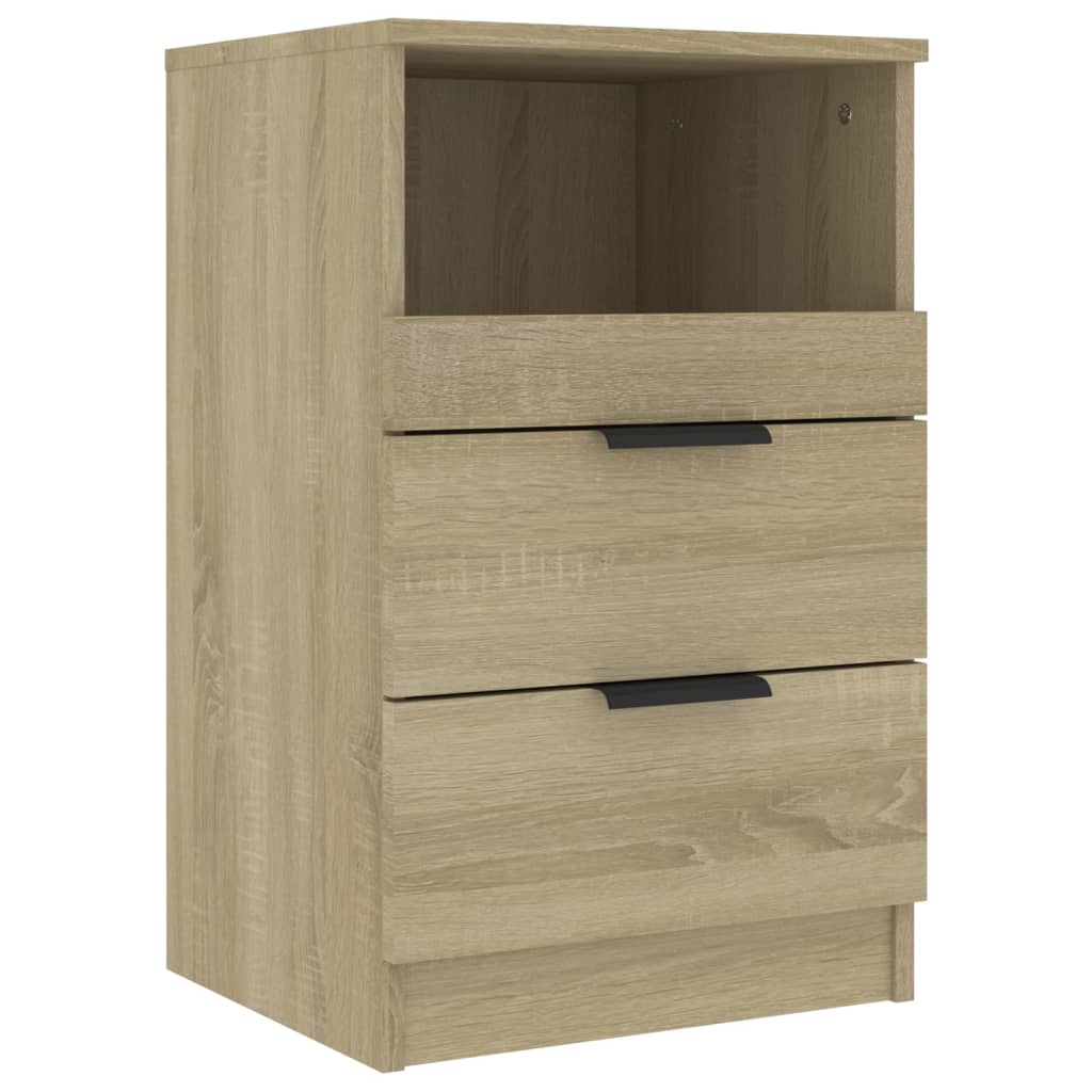 Nachtkastje bewerkt hout sonoma eikenkleurig is nu te koop bij PeponiXL, paradijselijk wonen!