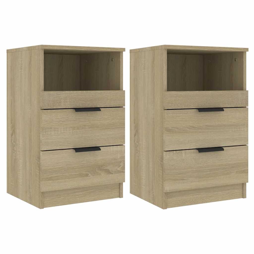 Nachtkastjes 2 st bewerkt hout sonoma eikenkleurig is nu te koop bij PeponiXL, paradijselijk wonen!