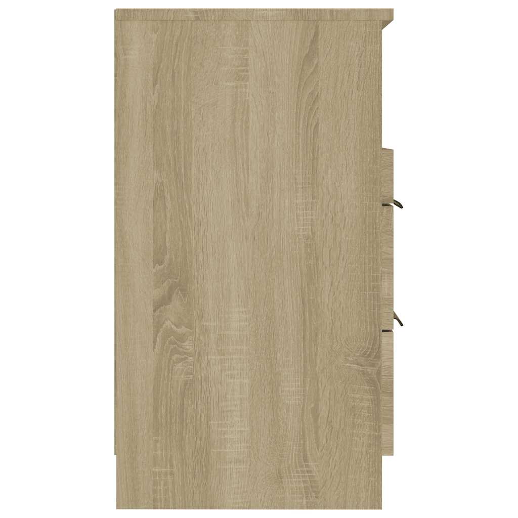 Nachtkastjes 2 st bewerkt hout sonoma eikenkleurig is nu te koop bij PeponiXL, paradijselijk wonen!