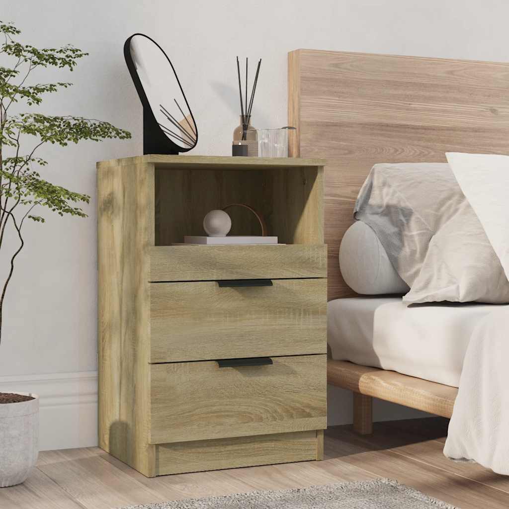 Nachtkastjes 2 st bewerkt hout sonoma eikenkleurig is nu te koop bij PeponiXL, paradijselijk wonen!