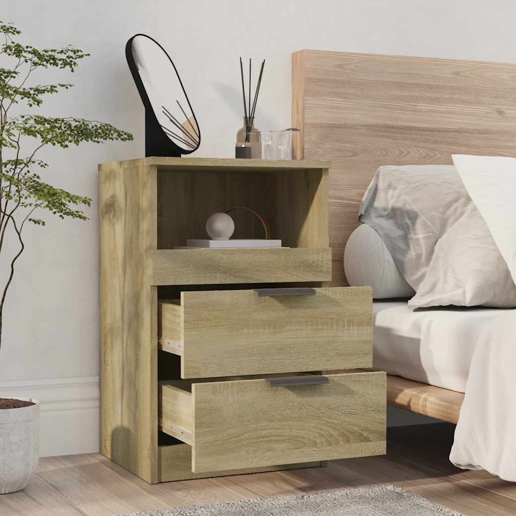 Nachtkastjes 2 st bewerkt hout sonoma eikenkleurig is nu te koop bij PeponiXL, paradijselijk wonen!