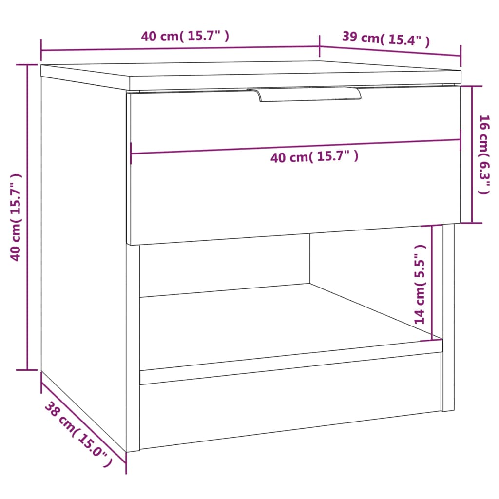 Nachtkastje bewerkt hout wit is nu te koop bij PeponiXL, paradijselijk wonen!