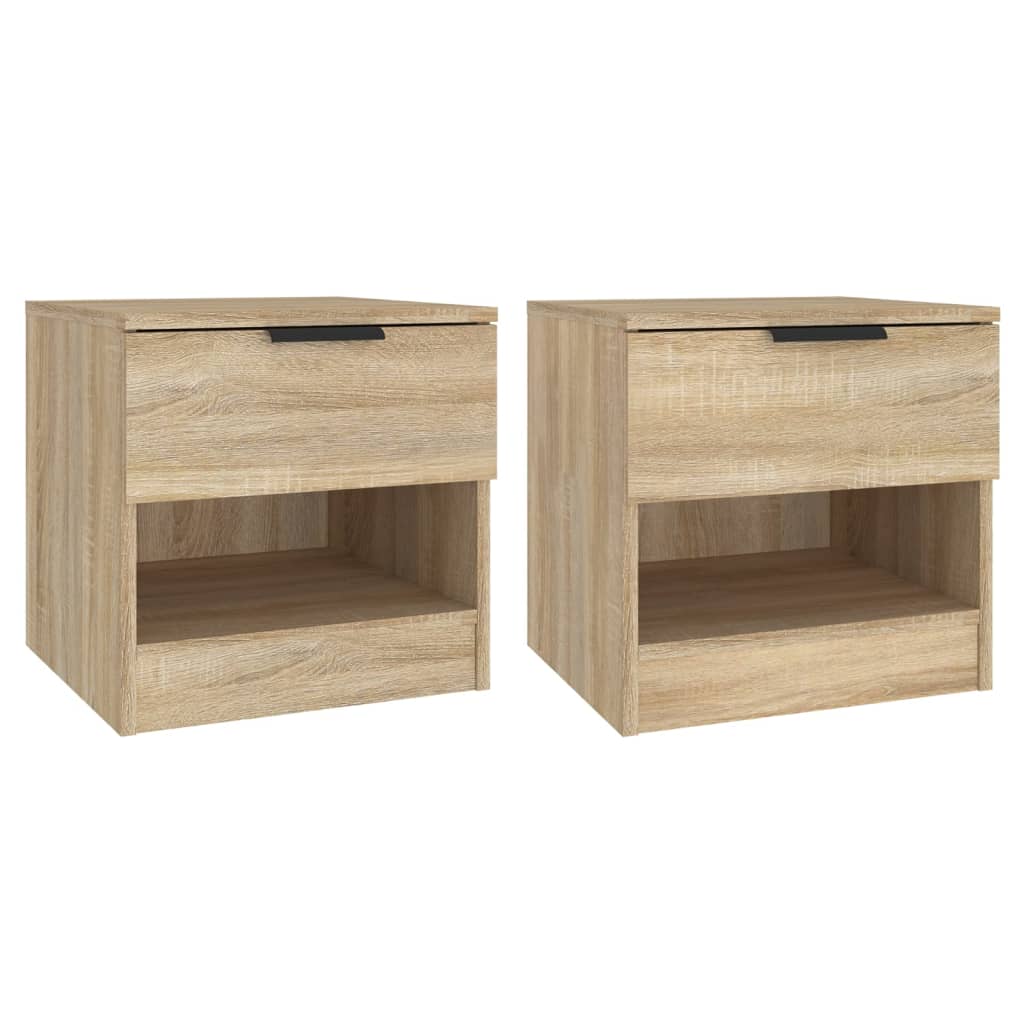Nachtkastjes 2 st bewerkt hout sonoma eikenkleurig is nu te koop bij PeponiXL, paradijselijk wonen!