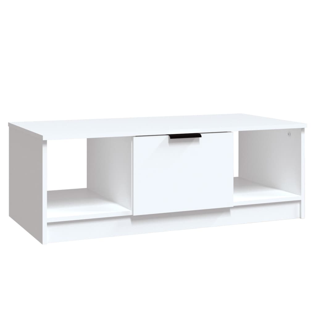Salontafel 102x50x36 cm bewerkt hout wit is nu te koop bij PeponiXL, paradijselijk wonen!