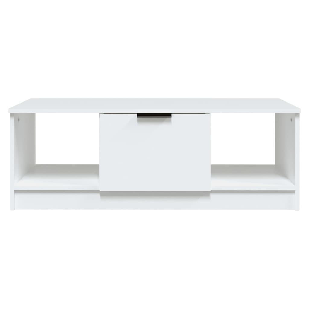 Salontafel 102x50x36 cm bewerkt hout wit is nu te koop bij PeponiXL, paradijselijk wonen!