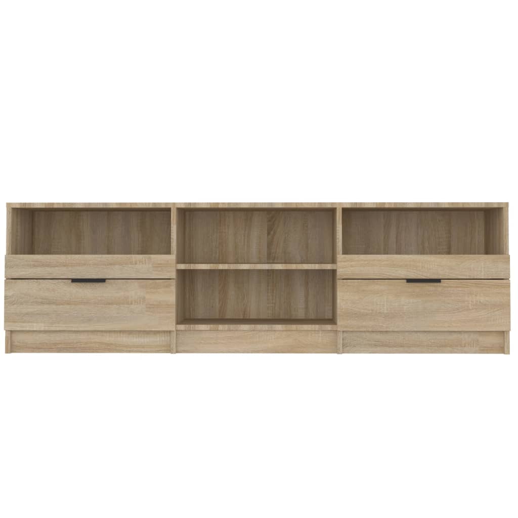 Tv-meubel 150x33,5x45 cm bewerkt hout sonoma eikenkleurig is nu te koop bij PeponiXL, paradijselijk wonen!